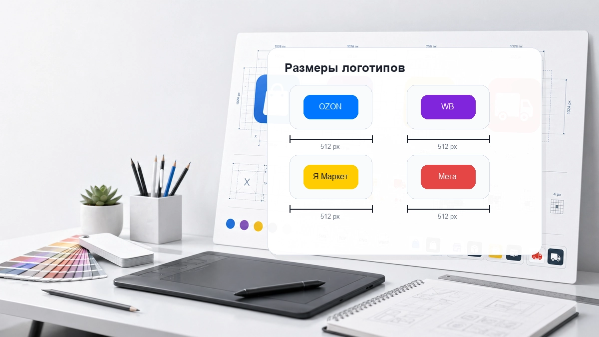 Размеры логотипов и обложек для маркетплейсов в 2026: Wildberries, Ozon, Яндекс Маркет, МегаМаркет - блог MPAgency