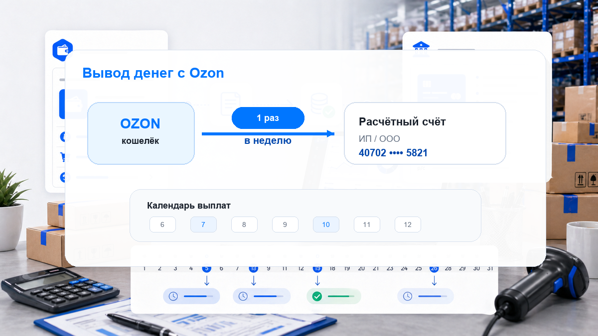 Как вывести деньги с Ozon Seller в 2026: график выплат, реквизиты и решение типичных проблем